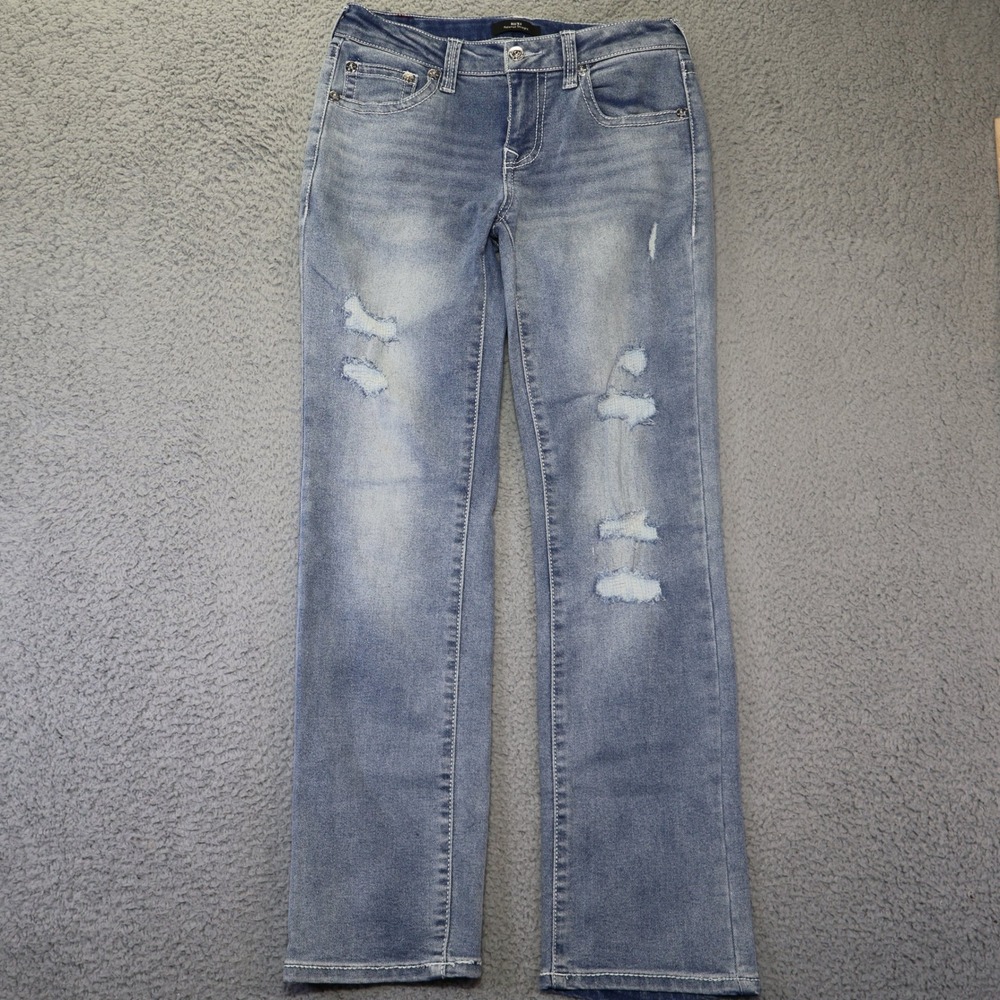 True Religion Ricky Relaxed Straight Distressed Boys Jeans Size 12 Medium Wash